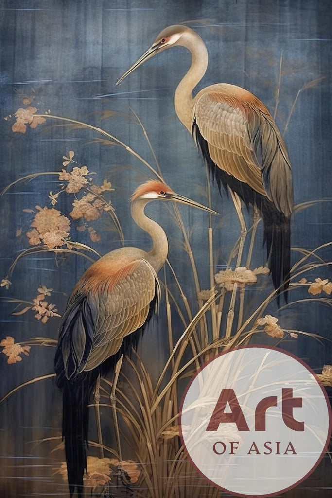 kraanvogels Aziatische kunst