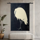 Wandkleed reiger in de regen ohara koson